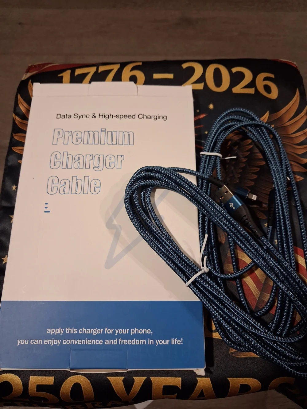 Premium Blue Braided Charger Cable – High-Speed Data & Charging